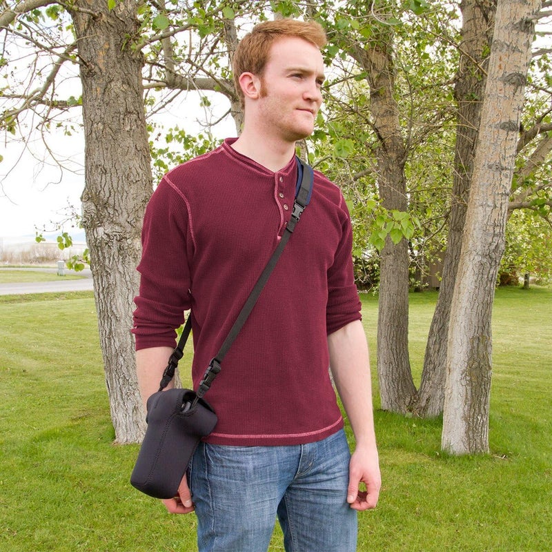 OP/TECH USA Soft Pouch â€“ Compact digital camera case, lightweight accessories pouch, sleek neoprene sleeve for DSLR, perfect for backpacks & travel â€“ durable protection in style D-Midsize Zoom | Black - Image 5